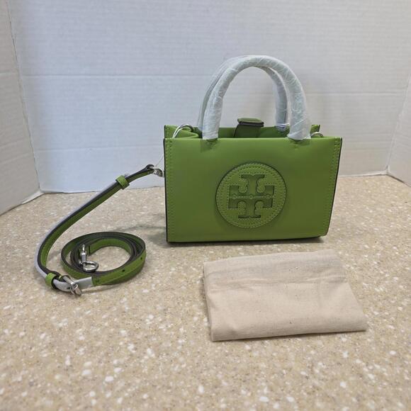 Tory Burch Handbags - Tory Burch Mini Ella Bio Tote bag "Wheatgrass" green color New